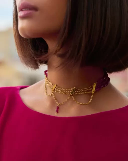 Mujer Lady Pipa Joyas-Choker Belle De Olivia & Cloe