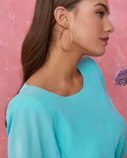 Mujer Lady Pipa Joyas-Pendientes Janis Grandes De Malababa