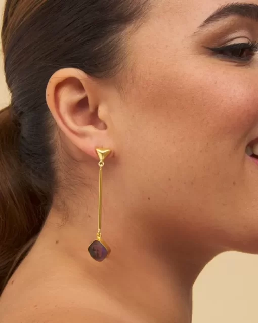 Mujer Lady Pipa Joyas-Pendientes Satya De Tiahra