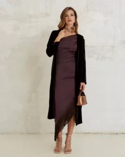 Mujer Lady Pipa Vestidos-Vestido Ebano